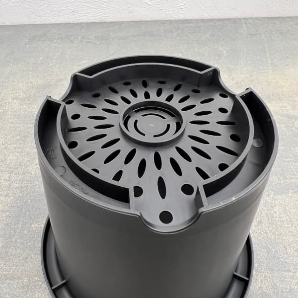 菊鉢4号（直径13.3cm）ブラック 5個セット