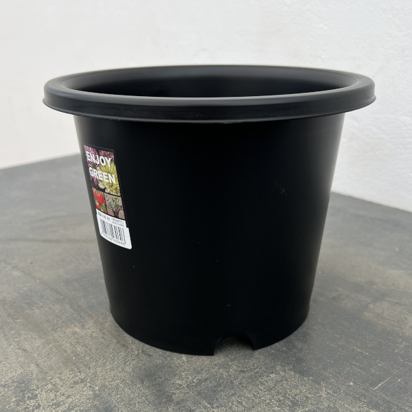 菊鉢6号（直径20cm）ブラック