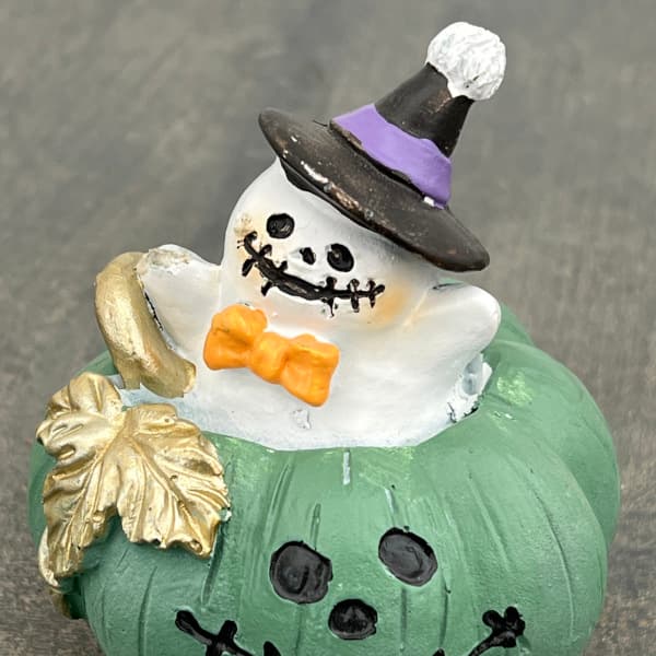 ハロウィンレジンオーナメント25-Cゴースト*パンプキンGR/ グリーン（HGHW03GR）
