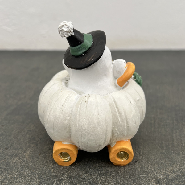 ハロウィンレジンオーナメント25-Cゴースト*パンプキンWH/ ホワイト（HGHW03WH）