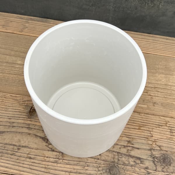 樹脂製鉢カバー・シティPRO LサイズWT(ホワイト)/直径23cm・穴無し