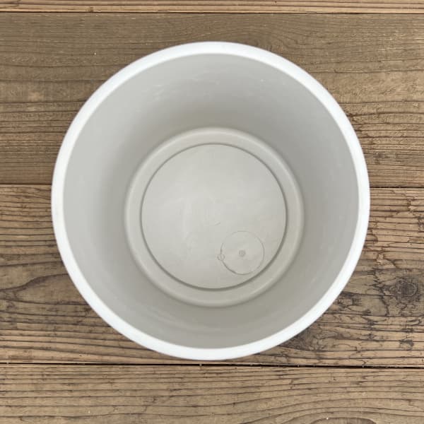 樹脂製鉢カバー・シティPRO LサイズWT(ホワイト)/直径23cm・穴無し