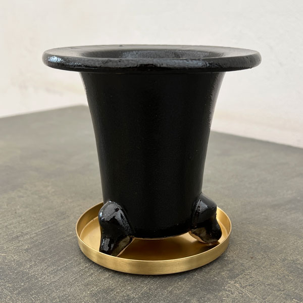 RAKU プランター O-85（直径約12.5cm）・受け皿付き