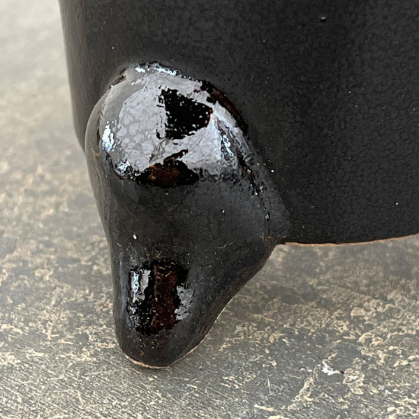 RAKU プランター O-95（直径約14cm）・受け皿付き