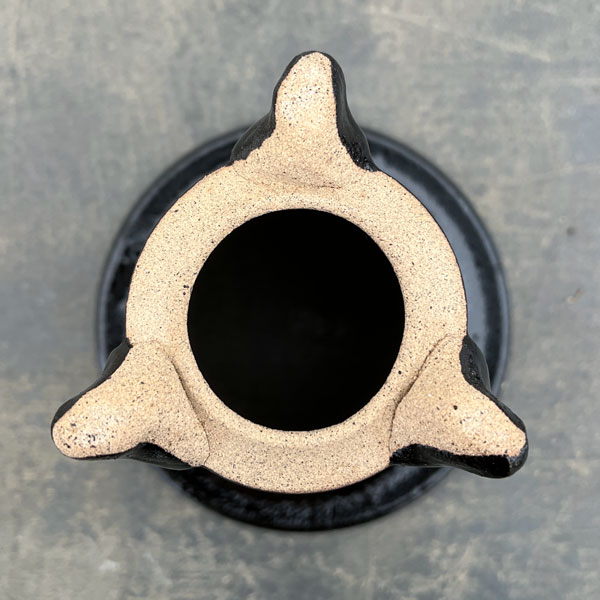 RAKU プランター O-95（直径約14cm）・受け皿付き