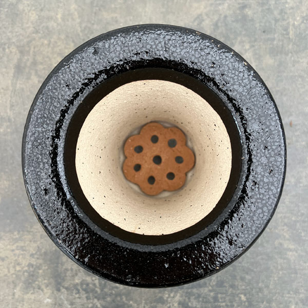 RAKU プランター O-95（直径約14cm）・受け皿付き