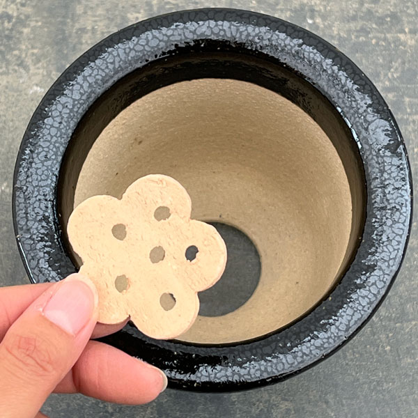 RAKU プランター K-95（直径約12.5cm）・受け皿付き