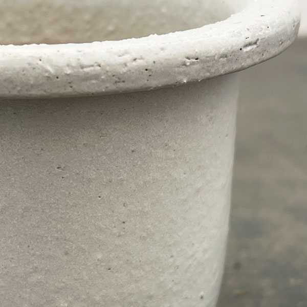 RAKU プランター 白 K-95（直径約12.5cm）・受け皿付き