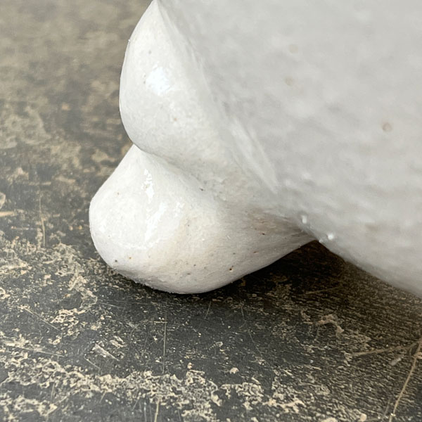 RAKU プランター 白 K-95（直径約12.5cm）・受け皿付き