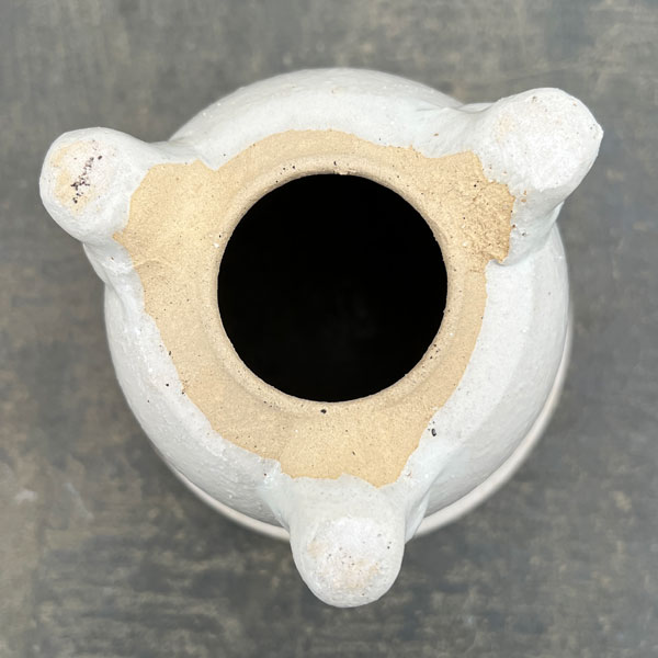 RAKU プランター 白 K-95（直径約12.5cm）・受け皿付き