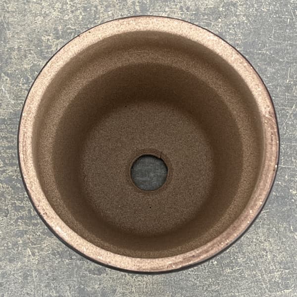 リムカラープランター120（直径約12.2cm）ブラック・受け皿付き