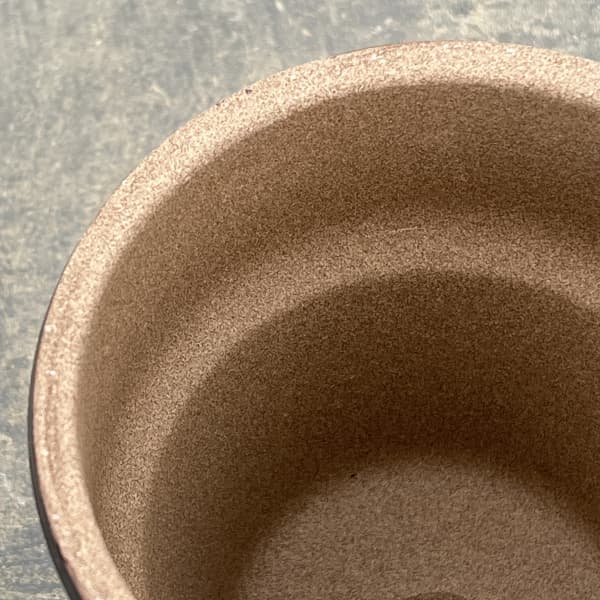 リムカラープランター120（直径約12.2cm）ブラック・受け皿付き