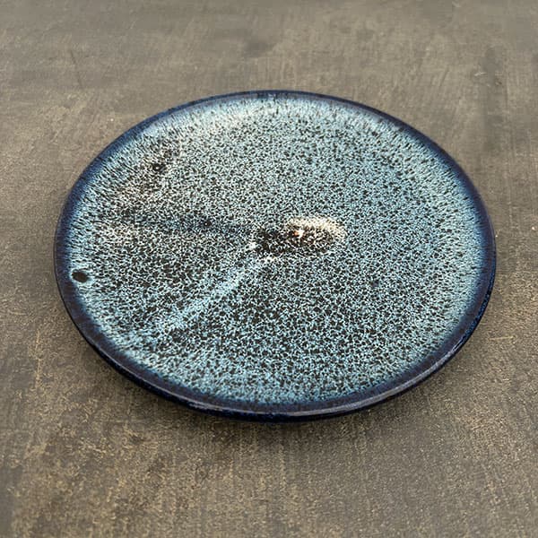 スパイラル ポット アンド ソーサー:ブルー/Lサイズ(直径17cm、高さ17.1cm)