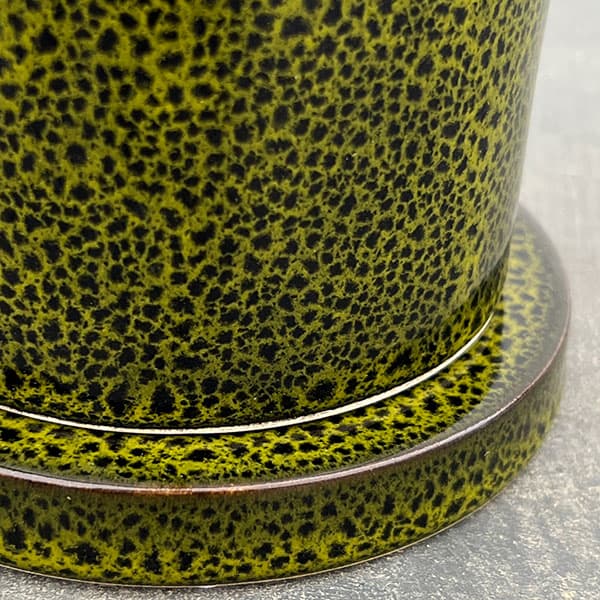 フレック ポット アンド ソーサー:グリーン/Sサイズ(直径11.5cm、高さ12.5cm)