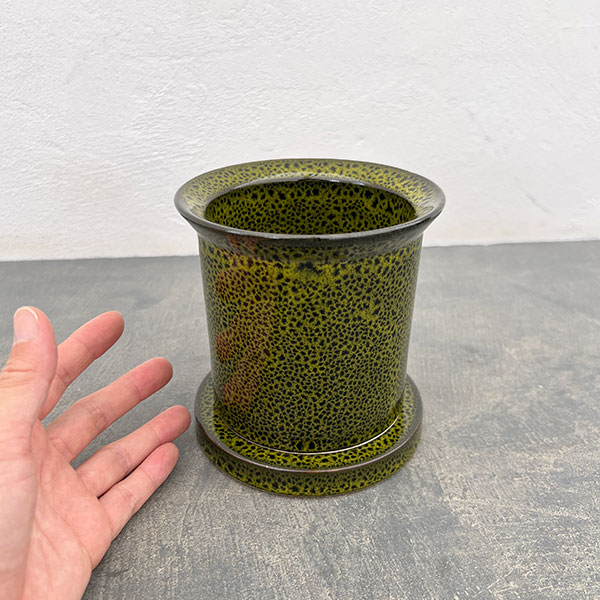 フレック ポット アンド ソーサー:グリーン/Sサイズ(直径11.5cm、高さ12.5cm)
