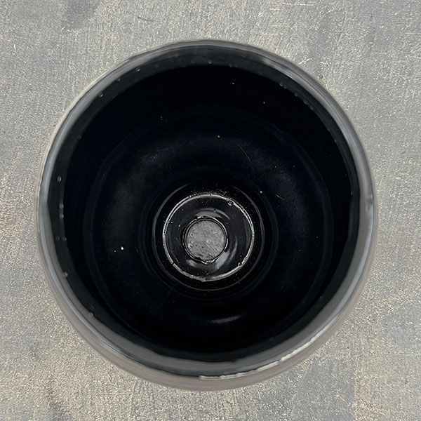 スワール ポット アンド ソーサー:グレー/Sサイズ(直径13cm、高さ13.7cm)