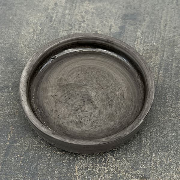 スワール ポット アンド ソーサー:グレー/Sサイズ(直径13cm、高さ13.7cm)