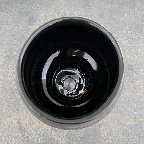 スワール ポット アンド ソーサー:グレー/Mサイズ(直径15cm、高さ15.4cm)