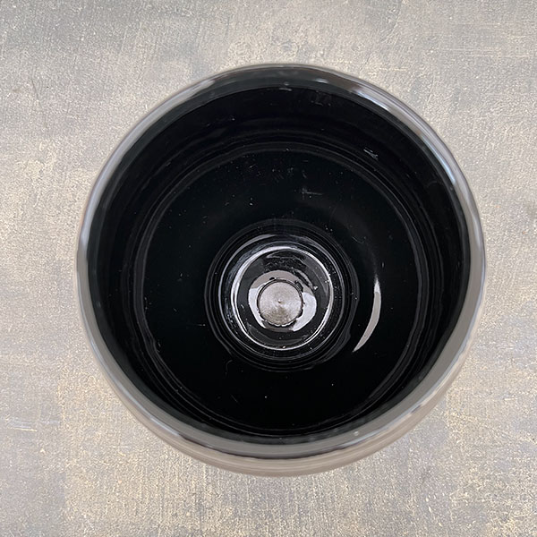 スワール ポット アンド ソーサー:グレー/Lサイズ(直径17cm、高さ17.8cm)