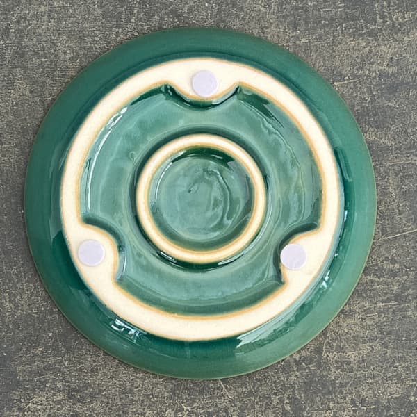 プラッド ポット アンド ソーサー:グリーン/Mサイズ(直径14.6cm、高さ13.9cm)