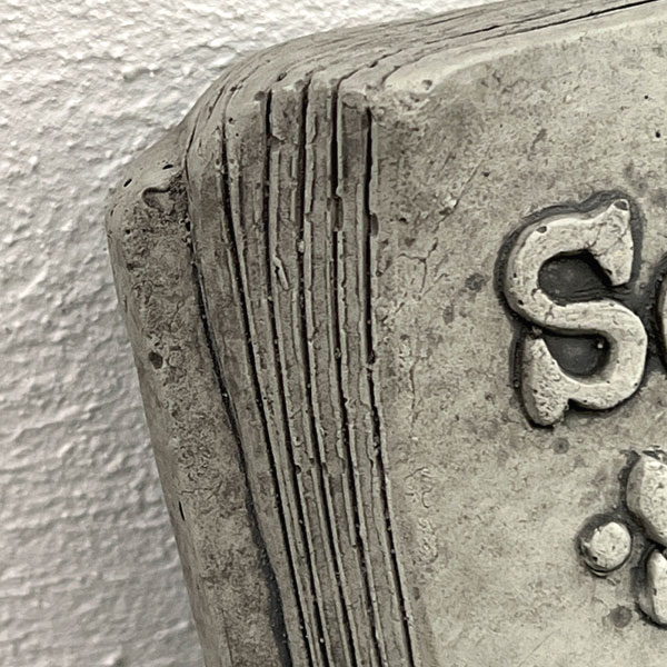 ガーデンプレートD BOOK*キャットGY  グレー／幅26cm（GFBPL10GY）