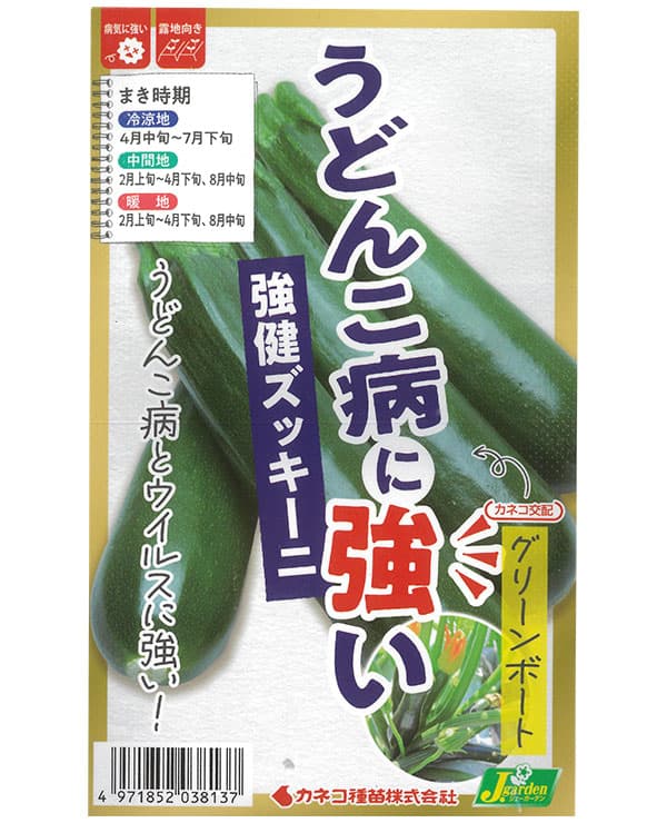 ズッキーニ：うどんこ病に強い 強健ズッキーニ グリーンボート1号[野菜タネ]*