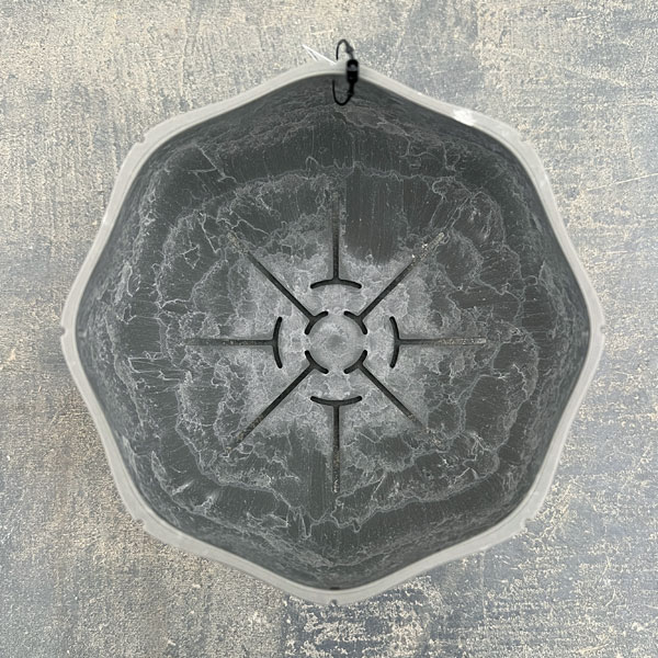 Sen シリーズ：ローリーポット 丸 Sサイズ（直径14.8cm）グレー