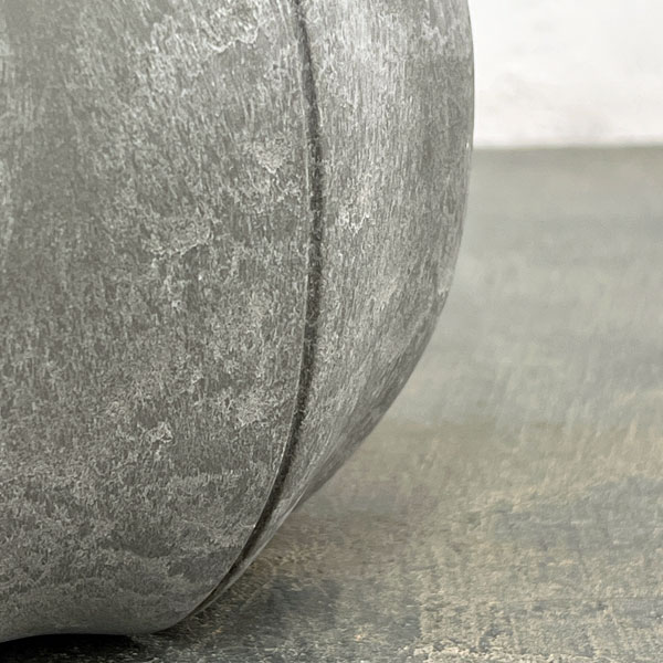 Sen シリーズ：ローリーポット 丸 Sサイズ（直径14.8cm）グレー