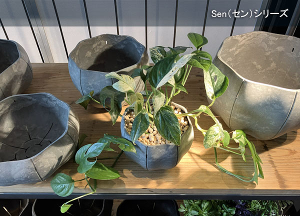 Sen シリーズ：プレート 丸 Mサイズ（直径18.4cm）グレー