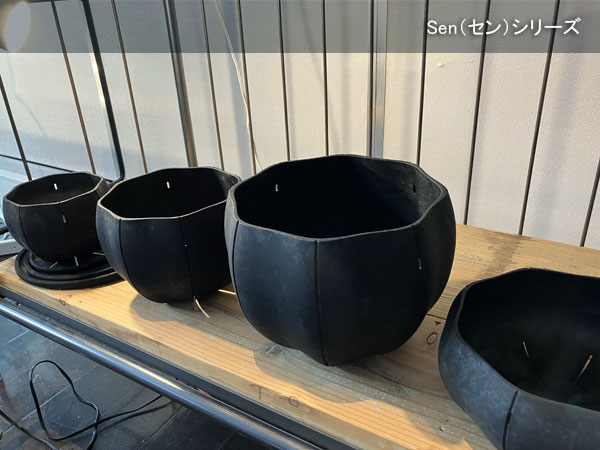 Sen シリーズ：プレート 丸 Sサイズ（直径13.8cm）ブラック