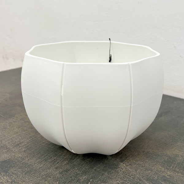 Sen シリーズ：ローリーポット 丸 Mサイズ（直径19.7cm）ホワイト