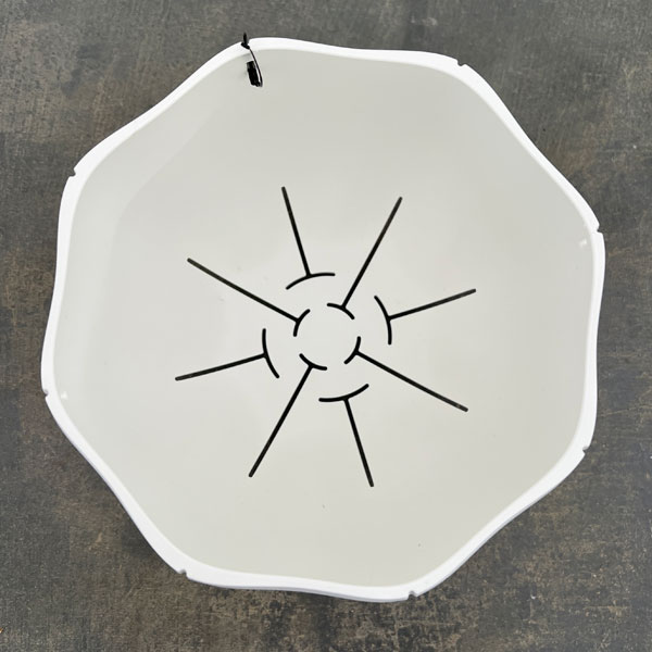 Sen シリーズ：ローリーポット 丸 Mサイズ（直径19.7cm）ホワイト