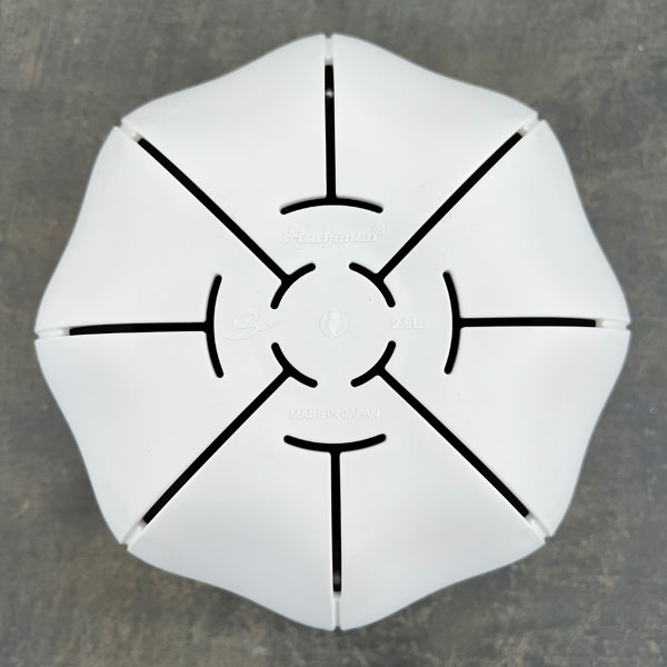 Sen シリーズ：ローリーポット 丸 Mサイズ（直径19.7cm）ホワイト