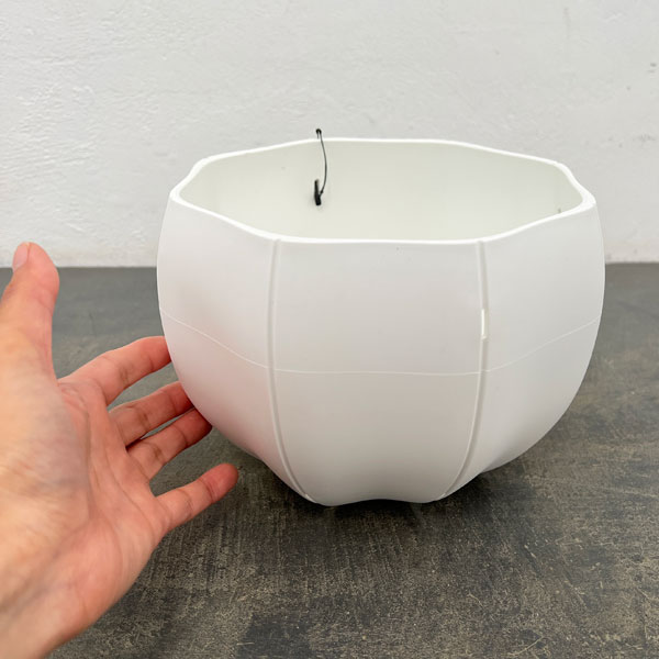 Sen シリーズ：ローリーポット 丸 Mサイズ（直径19.7cm）ホワイト