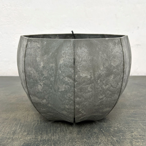 Sen シリーズ：ローリーポット 丸 Mサイズ（直径19.7cm）グレー