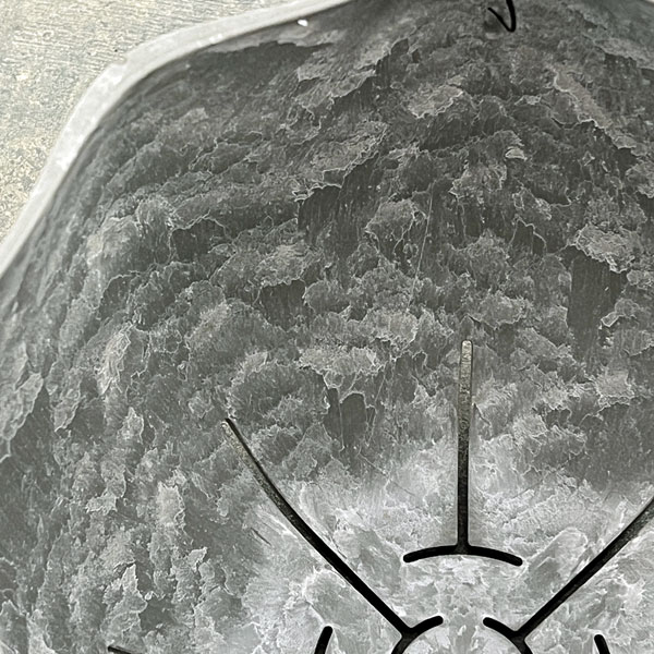 Sen シリーズ：ローリーポット 丸 Mサイズ（直径19.7cm）グレー