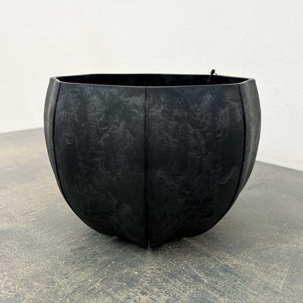 Sen シリーズ：ローリーポット 丸 Mサイズ（直径19.7cm）ブラック