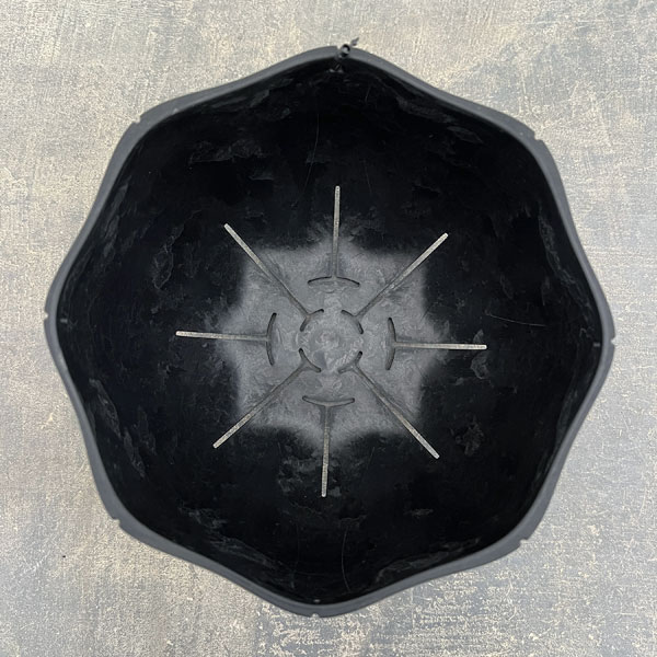 Sen シリーズ：ローリーポット 丸 Mサイズ（直径19.7cm）ブラック