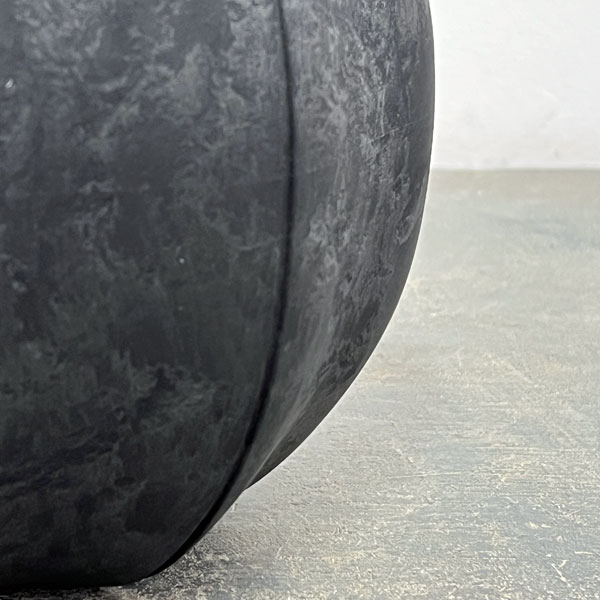 Sen シリーズ：ローリーポット 丸 Mサイズ（直径19.7cm）ブラック