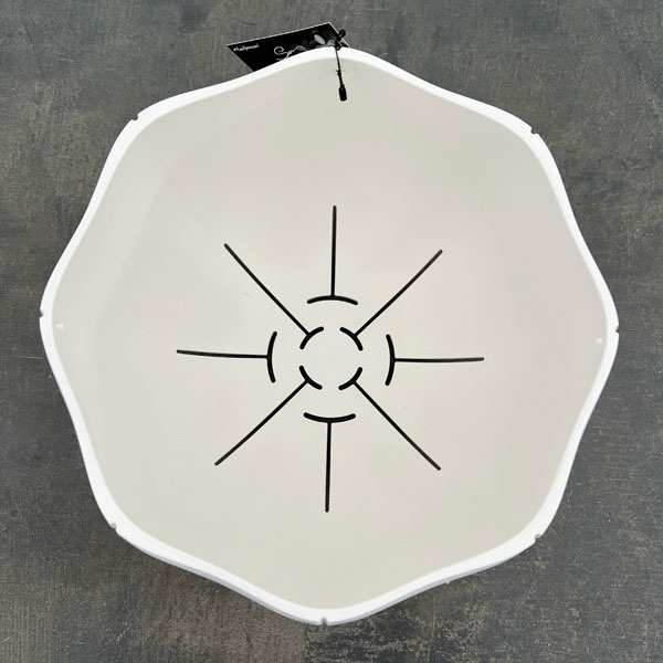 Sen シリーズ：ローリーポット 丸 Lサイズ（直径24.7cm）ホワイト