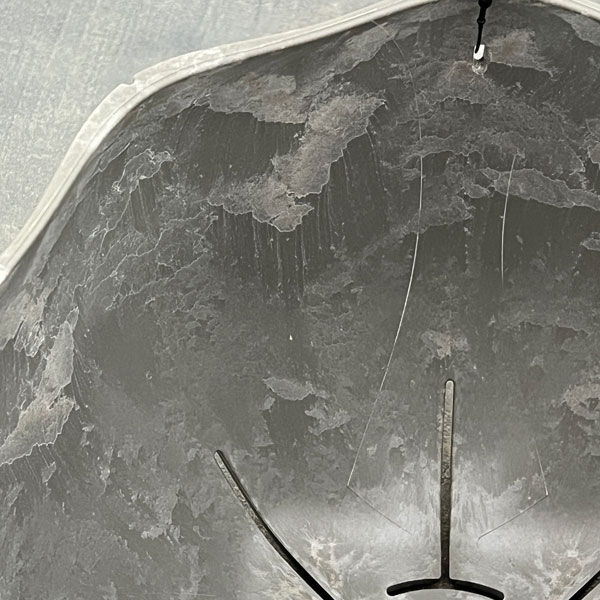 Sen シリーズ：ローリーポット 丸 Lサイズ（直径24.7cm）グレー