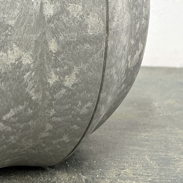 Sen シリーズ：ローリーポット 丸 Lサイズ（直径24.7cm）グレー