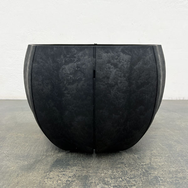 Sen シリーズ：ローリーポット 丸 Lサイズ（直径24.7cm）ブラック