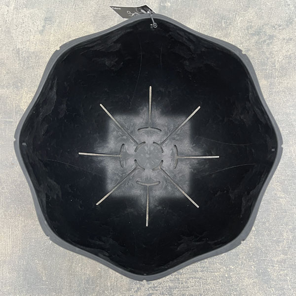 Sen シリーズ：ローリーポット 丸 Lサイズ（直径24.7cm）ブラック