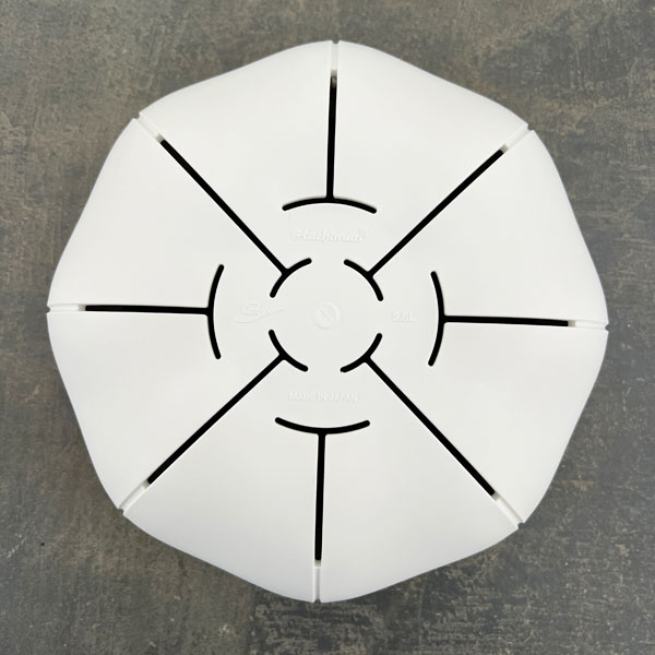 Sen シリーズ：ローリーポット 丸・浅型 Mサイズ（直径21.8cm）ホワイト