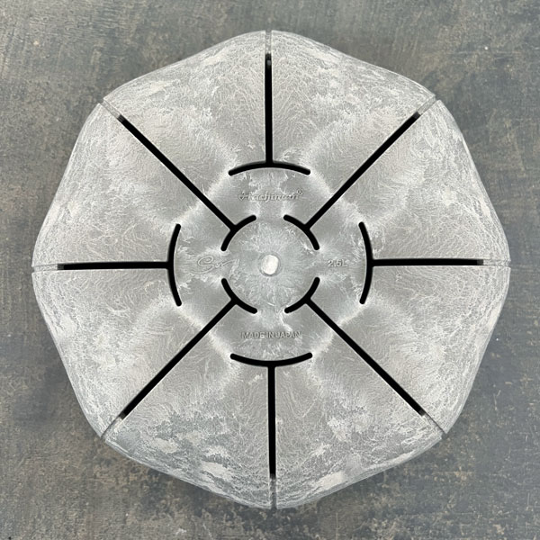 Sen シリーズ：ローリーポット 丸・浅型 Mサイズ（直径21.8cm）グレー