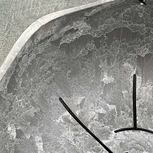 Sen シリーズ：ローリーポット 丸・浅型 Mサイズ（直径21.8cm）グレー