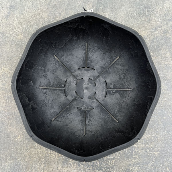 Sen シリーズ：ローリーポット 丸・浅型 Mサイズ（直径21.8cm）ブラック