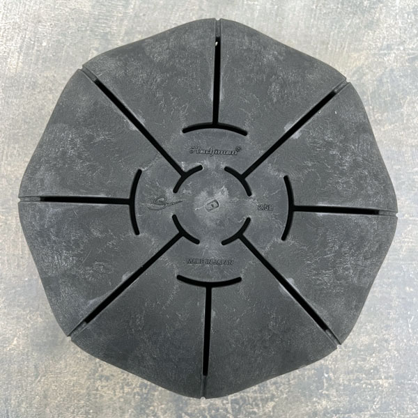 Sen シリーズ：ローリーポット 丸・浅型 Mサイズ（直径21.8cm）ブラック