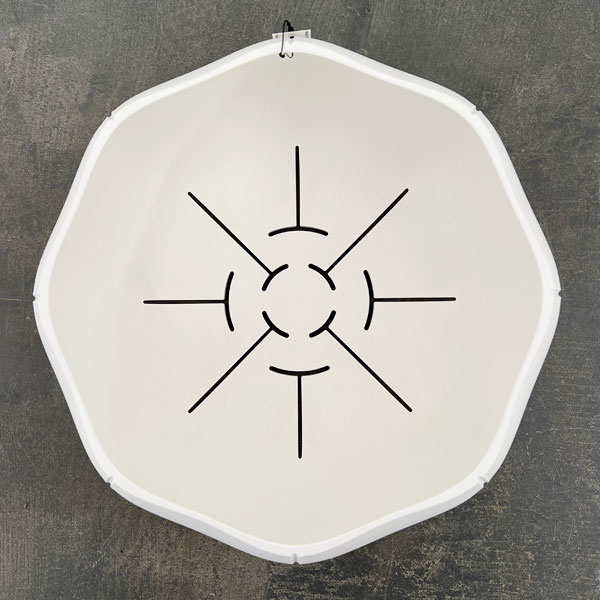 Sen シリーズ：ローリーポット 丸・浅型 Lサイズ（直径27.2cm）ホワイト